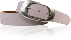 EOLISE 2: Damen Ledergürtel Echtleder 4 cm, große Dornschnalle Retro 70er Hüftgürtel