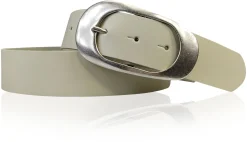 EOLISE 2: Damen Ledergürtel Echtleder 4 cm, große Dornschnalle Retro 70er Hüftgürtel