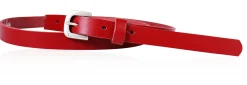 Günstiger, schmaler Damen Ledergürtel ca. 1,3 cm, schlichte Dornschnalle