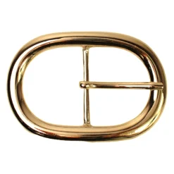 Goldene ovale Gürtelschnalle für 4 cm Riemen