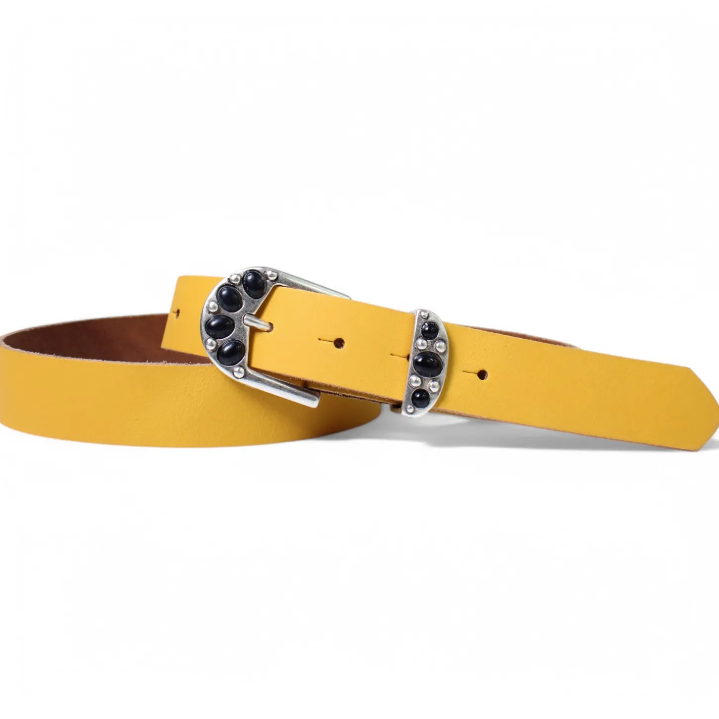 Gürtel Damen mit verzierter Schmuckschnalle und passender Schlaufe, 3 cm