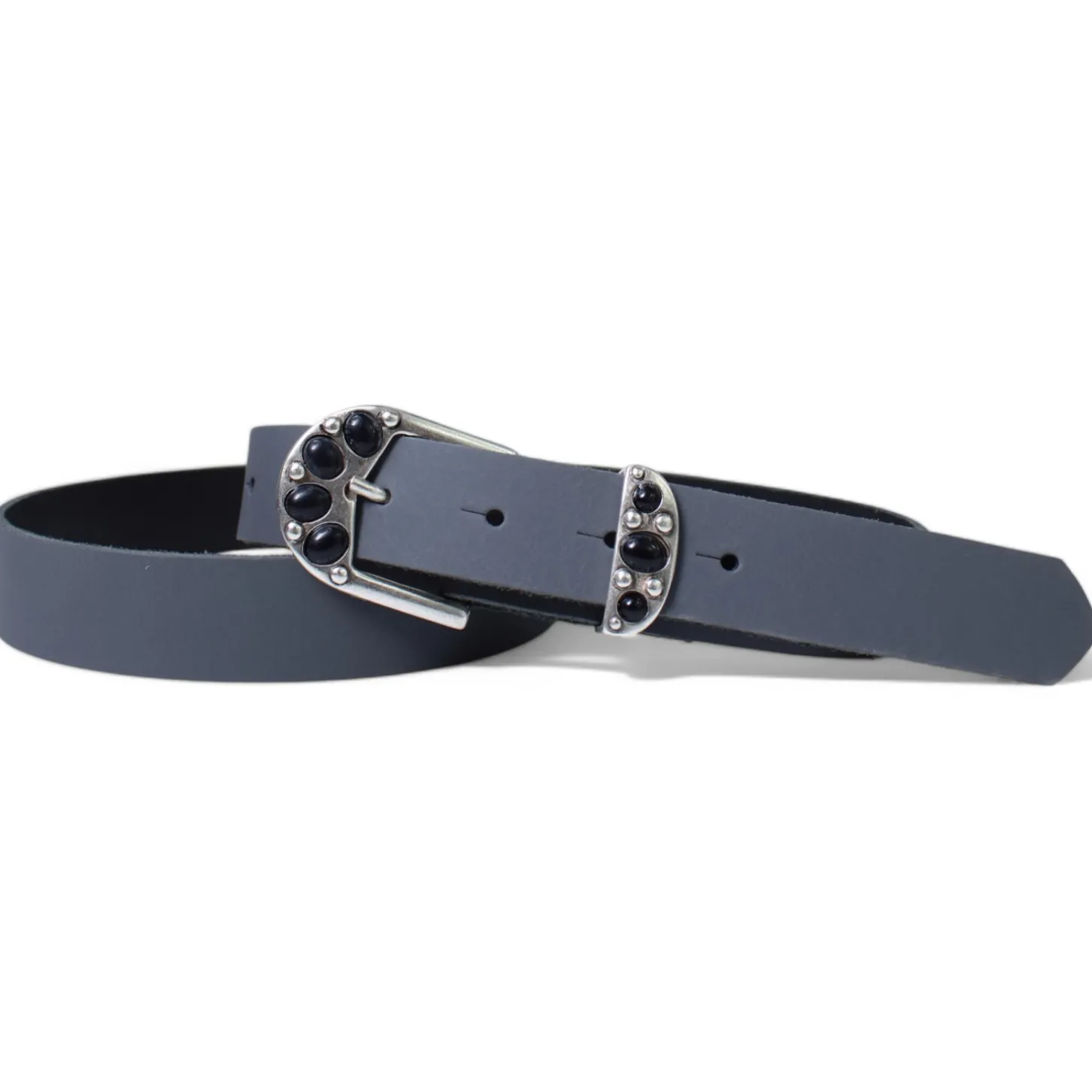 Gürtel Damen mit verzierter Schmuckschnalle und passender Schlaufe, 3 cm
