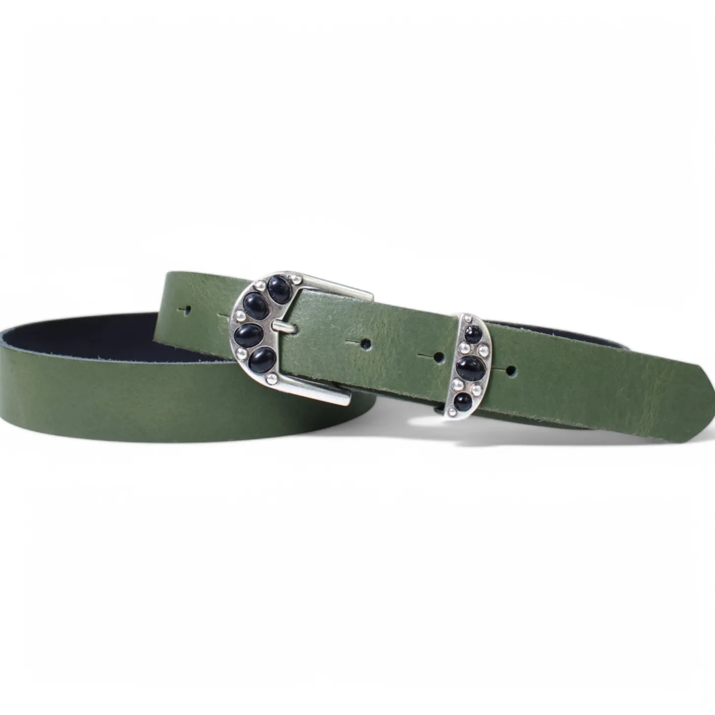 Gürtel Damen mit verzierter Schmuckschnalle und passender Schlaufe, 3 cm