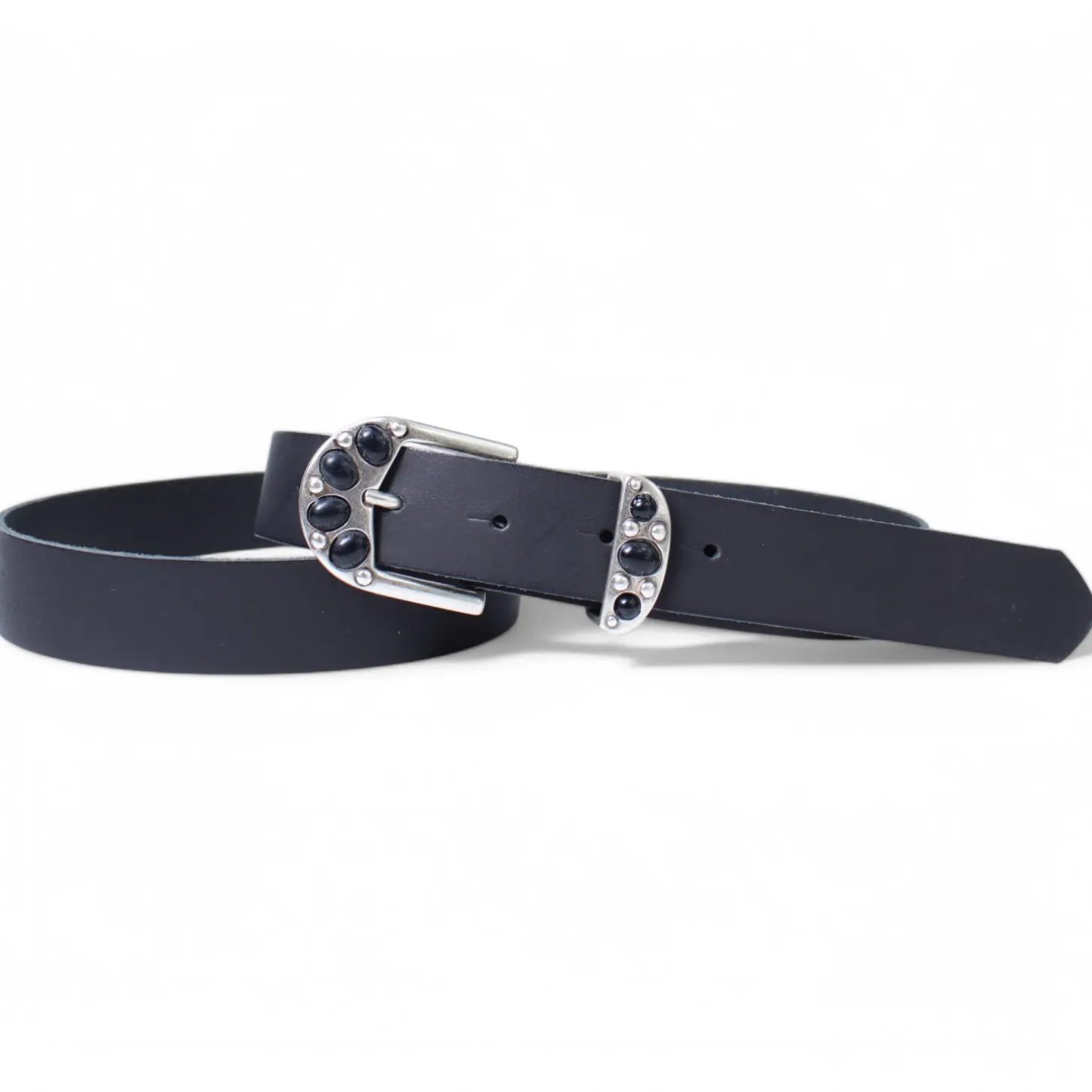 Gürtel Damen mit verzierter Schmuckschnalle und passender Schlaufe, 3 cm