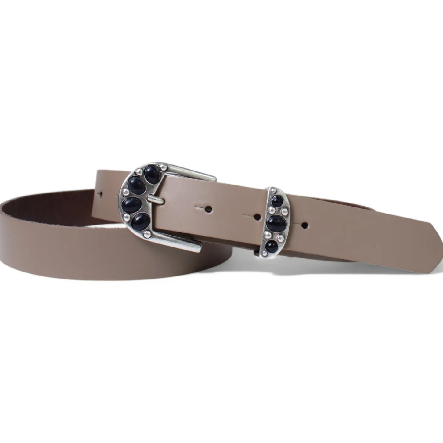 Gürtel Damen mit verzierter Schmuckschnalle und passender Schlaufe, 3 cm