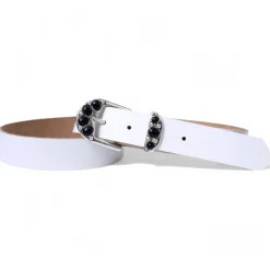 Gürtel Damen mit verzierter Schmuckschnalle und passender Schlaufe, 3 cm