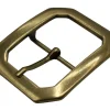 Gürtelschnalle Altmessing, rechteckige Form, Dornschließe, 4,5 cm