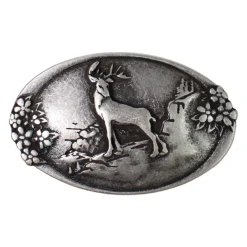 Gürtelschnalle altsilber, Trachten Buckle für 4 cm Gürtel