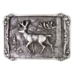 Gürtelschnalle altsilber, Trachten Buckle für 4 cm Gürtel