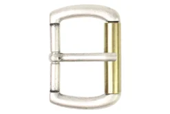 Gürtelschnalle, bicolor, Rollschnalle, zeitlose Gürtelschnalle 4 cm