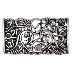 Gürtelschnalle florales Muster in silber für Damen 3 cm