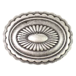 Gürtelschnalle in altsilber, Hippiestyle, 4 cm