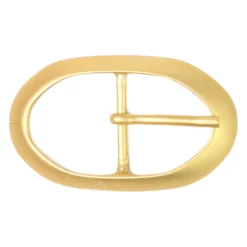 Gürtelschnalle in gold, ovale Form, 3 cm Gürtelriemen