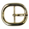 Gürtelschnalle in gold, runde Form, 2,5 cm Gürtelriemen