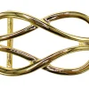 Gürtelschnalle in gold, tolle Form, 4 cm Gürtelriemen