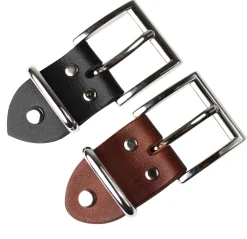 Gürtelschnalle inklusive Lederteil mit Schraube, 4 cm