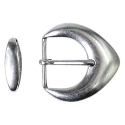Gürtelschnalle klassisch 3 cm altsilber, Dornschnalle inkl. Schlaufe