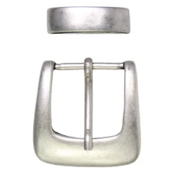Gürtelschnalle klassisch 3 cm altsilber, Dornschnalle