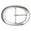 Gürtelschnalle klassisch oval 4 cm silber, Dornschnalle