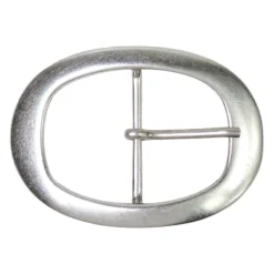 Gürtelschnalle klassisch oval 4 cm silber, Dornschnalle