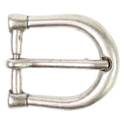 Gürtelschnalle matt silber, Hufeisen Gürtelschnalle 2,3 cm