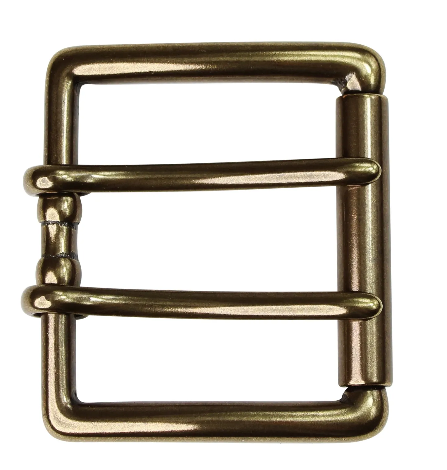 Gürtelschnalle, Messing, Doppeldornschnalle, zeitlose Gürtelschnalle 4 cm