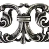 Gürtelschnalle mit großen Ornament, altsilber Damen für 4 cm Gürtelriemen