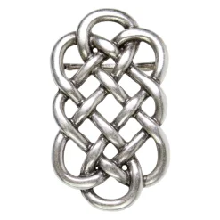 Gürtelschnalle mit verschlungenen Knoten, silber Damen für 4 cm Gürtelriemen