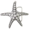 Gürtelschnalle Seestern für 4 cm Wechselriemen, silber