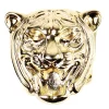 Gürtelschnalle Tigerkopf gold, Koppelschnalle Damen, 4 cm