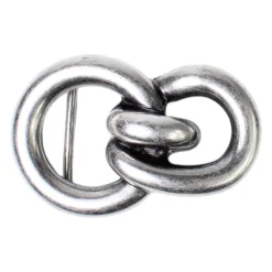 Gürtelschnalle tolles Design, echt versilbert, 4 cm