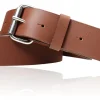 Heavy Duty Gürtel mit Edelstahl Rollschnalle, hypoallergen, Büffelleder, 4cm