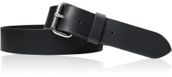 Heavy Duty Gürtel mit Edelstahl Rollschnalle, hypoallergen, Büffelleder, 4cm