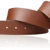 Herrengürtel 4 cm mit Doppelsteg Gürtelschnalle in schwarz, Büffelleder