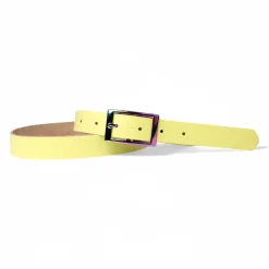 Kindergürtel mit bunter Schnalle, echt Leder, 2,5 cm breit