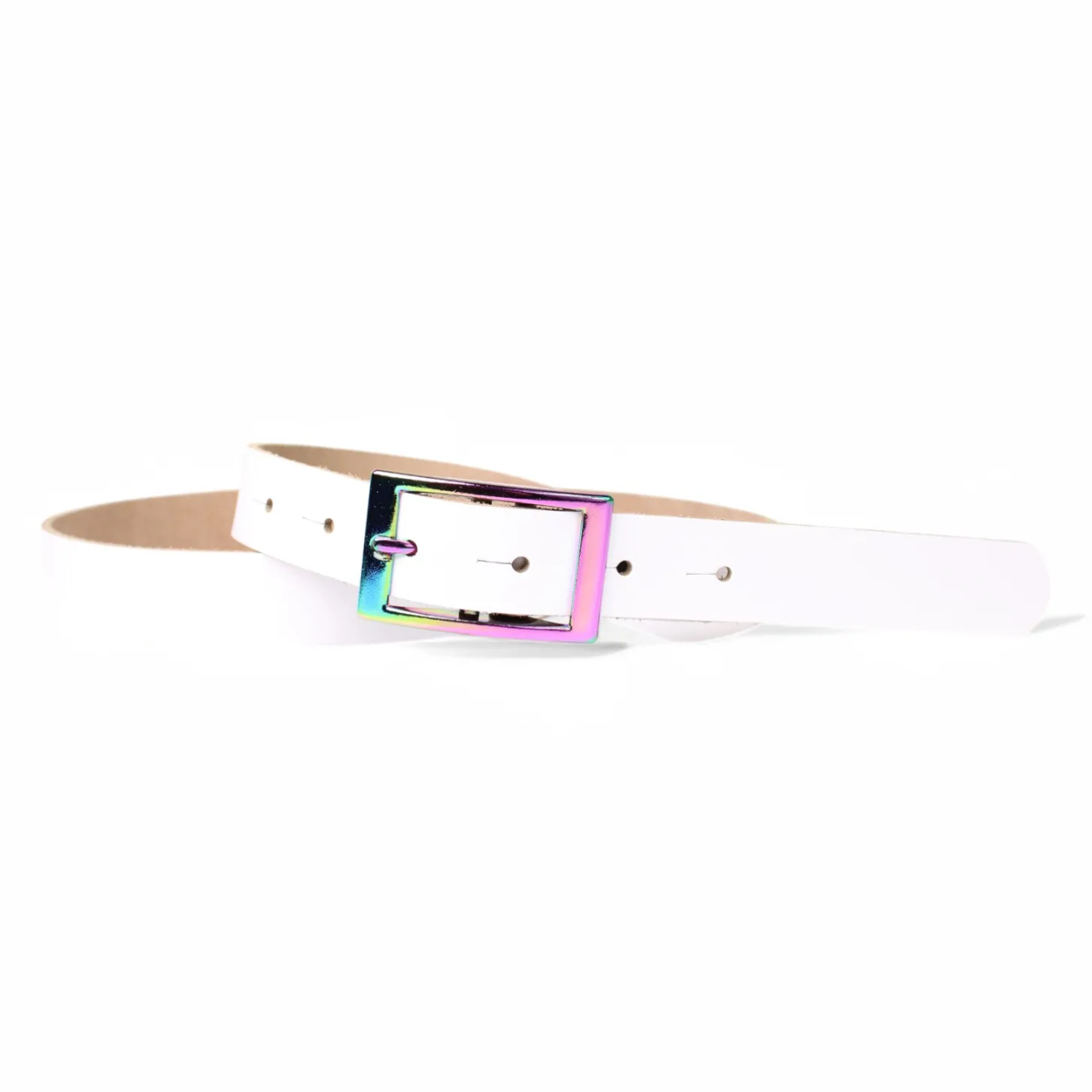 Kindergürtel mit bunter Schnalle, echt Leder, 2,5 cm breit