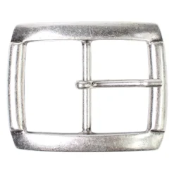 Klassische Gürtelschnalle silber, Dornschnalle, Gürtelschließe 4,5 cm