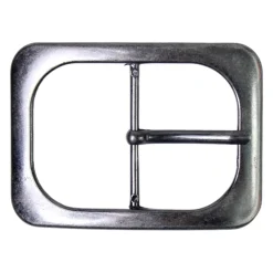 Klassische Gürtelschnalle, Dornschnalle, Farbe gunmetal, 5 cm