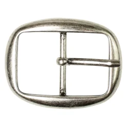 Klassische Gürtelschnalle silber, Dornschnalle, Gürtelschließe 4 cm