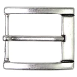 Klassische Gürtelschnalle silber, Dornschnalle, Gürtelschließe 4 cm