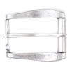 Klassische Gürtelschnalle silber, Dornschnalle, Gürtelschließe 4 cm
