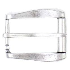 Klassische Gürtelschnalle silber, Dornschnalle, Gürtelschließe 4 cm