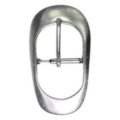 Klassische, ovale 4 cm Gürtelschnalle Silber, Dornschnalle, Gürtelschließe