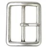 Klassische, robuste Gürtelschnalle silber, Dornschnalle, Gürtelschließe 4,5 cm