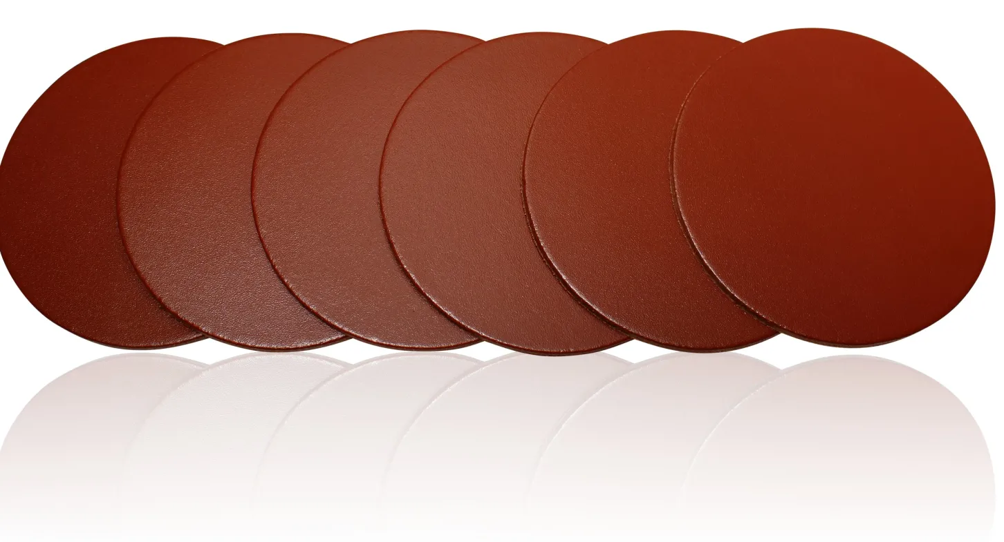 Leder Glasuntersetzer, abwaschbar, 6er-set, viele Farben