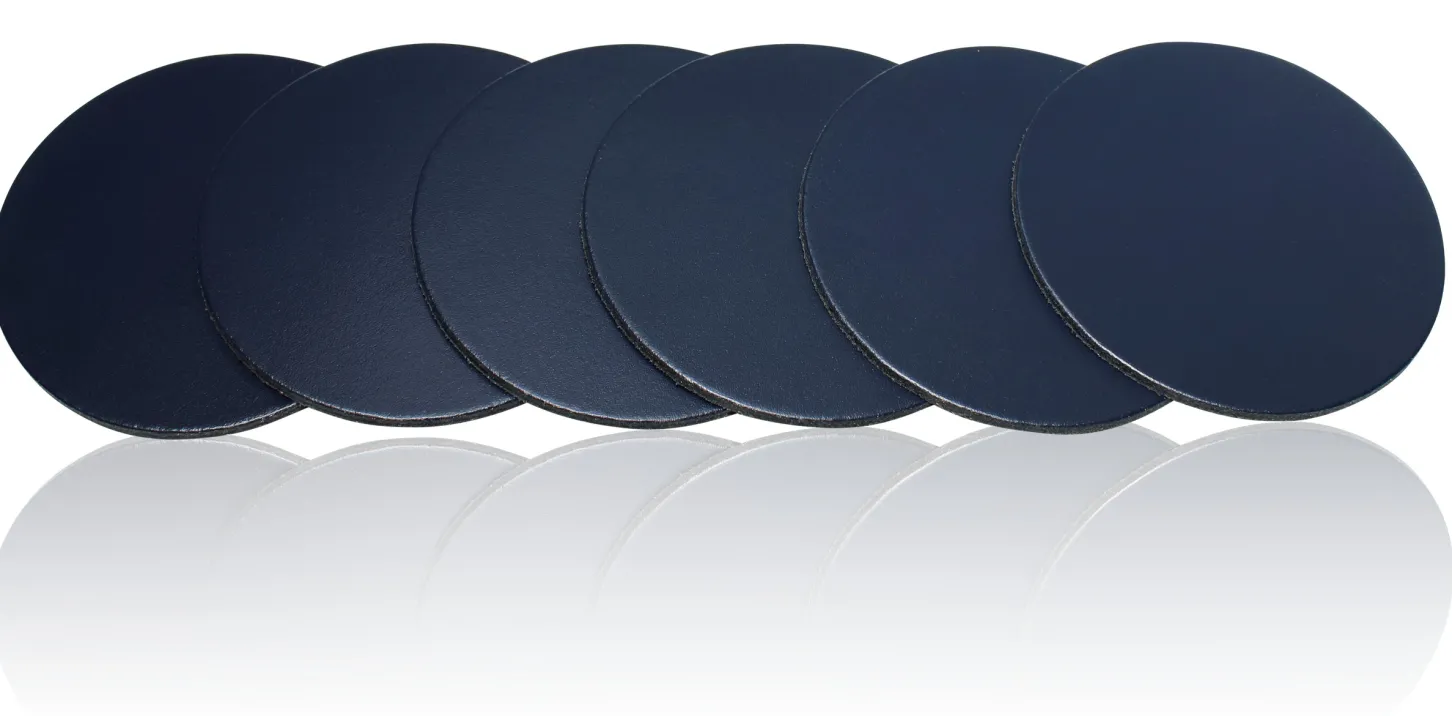 Leder Glasuntersetzer, abwaschbar, 6er-set, viele Farben