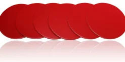 Leder Glasuntersetzer, abwaschbar, 6er-set, viele Farben