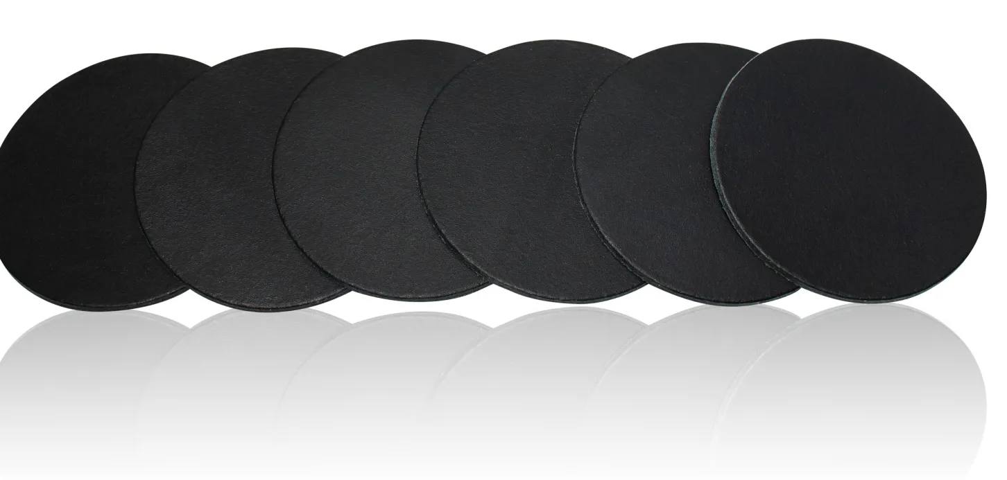 Leder Glasuntersetzer, abwaschbar, 6er-set, viele Farben