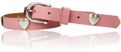 LOVE süßer Kindergürtel Herznieten, echt Leder, 2,5 cm