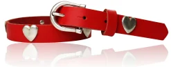 LOVE süßer Kindergürtel Herznieten, echt Leder, 2,5 cm